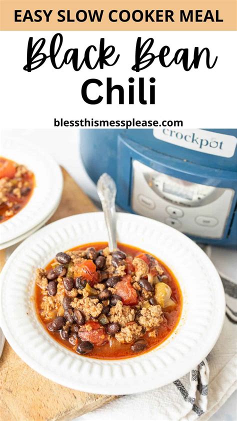 Crock-Pot Black Bean Chili: One-Pot Wonder That Feeds a Crowd — Bless ...