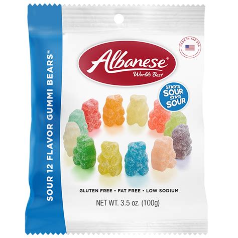 Kummikommid ALBANESE GUMMI BEARS (SOUR), 100g | Candy POP