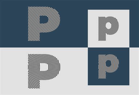 Creative Initial Line Letters P Logo Designs Bundle. 9652723 Vector Art at Vecteezy