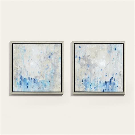 Lost in Blue I Framed Abstract Canvas Art Print