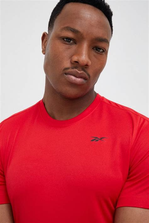 Reebok t-shirt treningowy ID TRAIN kolor czerwony gładki HG6376 ...