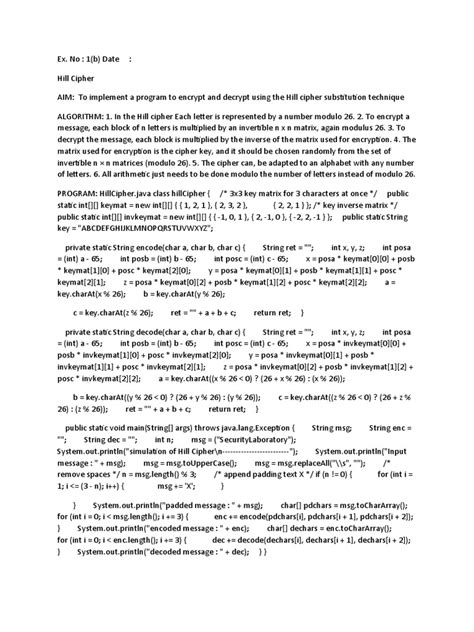 Image result for Encryption Algorithm of Hill Cipher