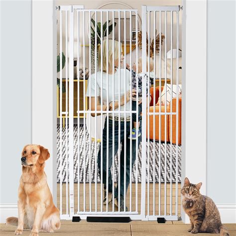 Amazon.com: DEARPETS 59.5" Extra Tall Cat Gate 30.11"-43.89" Extra Wide Pressure Mounted Pet ...