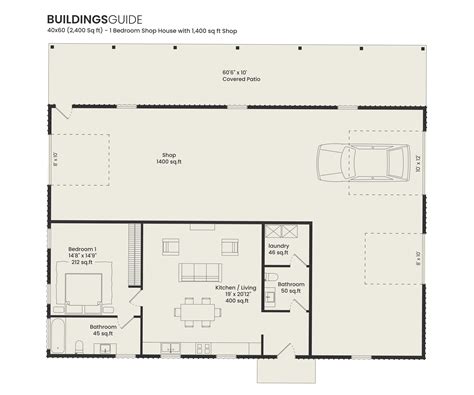 2,400 Sq Ft (40x60) | Garage apartment floor plans, Small house floor ...