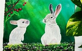 Image result for Gray Bunny Painting