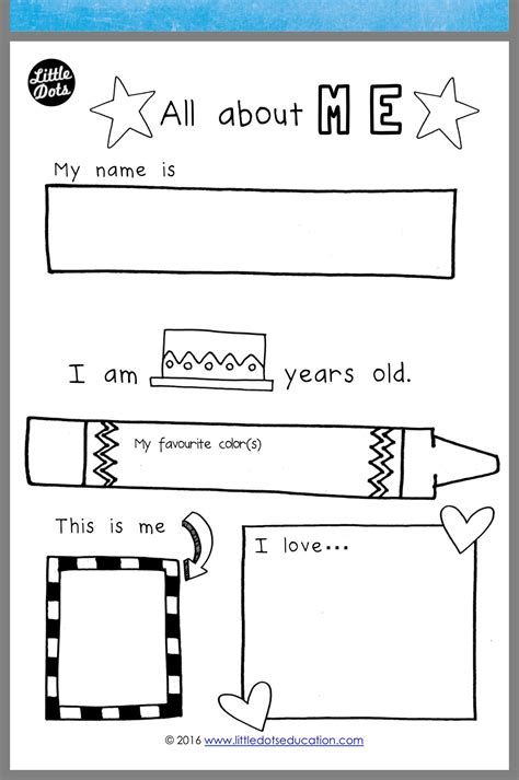 Free All About Me Preschool Theme Printable For Pre-k Or Kindergarten ...