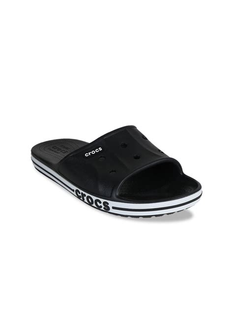 Crocs Men Black Solid Sliders - Price History