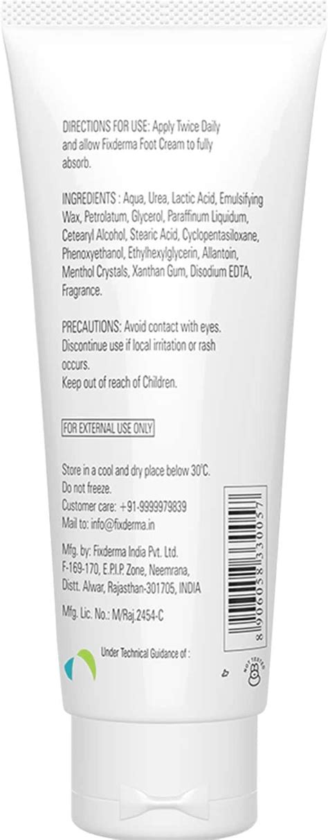 Buy FIXDERMA FOOT CREAM FOR DRY CRACKER OR CALLOUSED FOOT SKIN (60 ML ...
