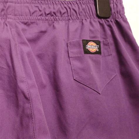 Dickies purple cargo pants - elasticated waist. Worn... - Depop
