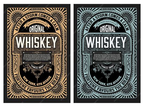 Old label for whiskey and wine label, restaurant banner, beer label ...