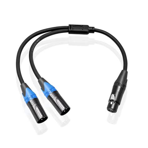 Amazon.com: Smithok XLR Splitter Cable,Female to Dual Male Y Cable (XLR Splitter 1 Female to 2 ...