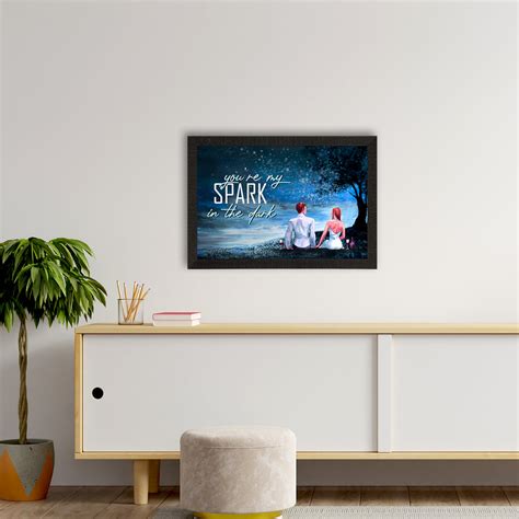 "You are my SPARK in the dark" Love Theme Quote Satin Matt Texture UV ...