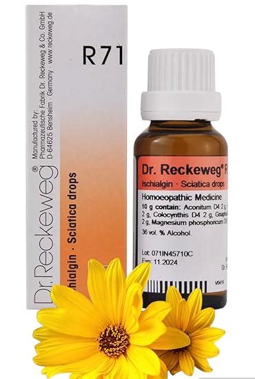 Buy Dr Reckeweg R71 Sciatica Drops Homeopathy (22ml) - 30 DAYS PACK ...