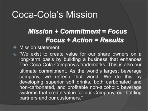 Coca cola’s mission | PPTX