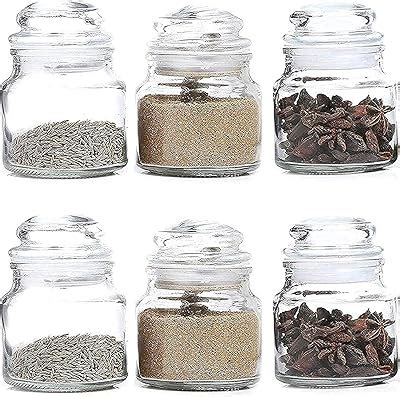 Buy Floriya Glass Jar With Air Tight Lid For Herbs Jar, Jam Jar, Cookie ...