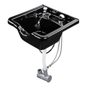 Shampoo Bowl Hair Sink w/ Gel Neck Rest Hair Trap CUPC Vacuum Breaker ...