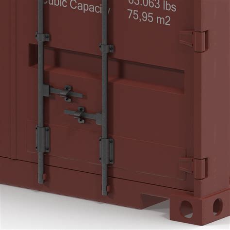 40 ft High-Cube Container Red 3D model | 3D Molier International