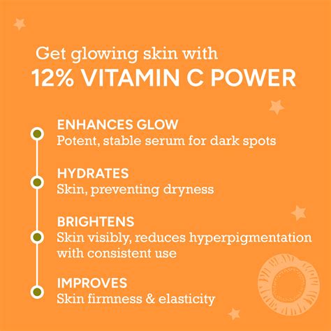 12% Vitamin C Brightening Face Serum for Glowing Skin