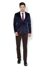 Buy Men Purple Textured Skinny Fit Party Two Piece Suit Online - 388325 ...