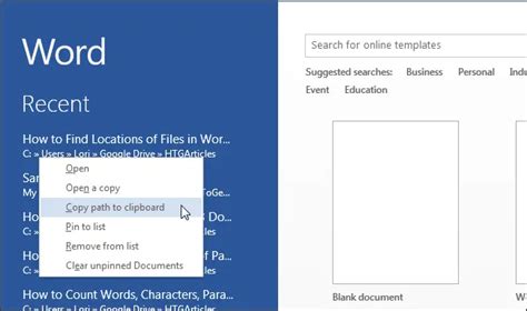 Image result for Where Destination File On Word