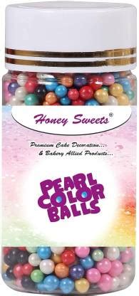 Honey Sweets Edible Pearl Mix Colour Big Balls, Edible, Sprinkle ...