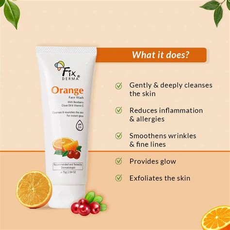 Buy Orange Face Wash for Oily Skin – Fixderma Skincare