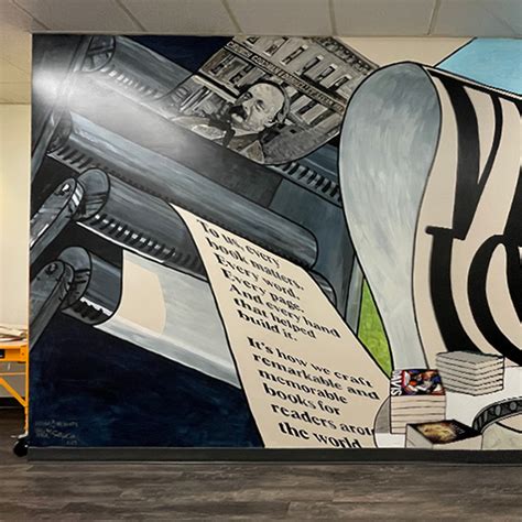 Lakeside Book Company Mural - Brush and Heights