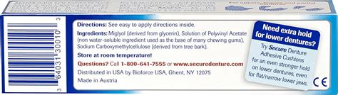 Buy ਸਿਕਿਓਰ ਵਾਟਰਪ੍ਰੂਫ ਡਿੈਂਚਰ ਐਡੈਸਿਵ - ਜ਼ਿੰਕ ਫ੍ਰੀ - ਐਕਸਟਰਾ ਸਟ੍ਰੋਂਗ ਹੋਲਡ ...
