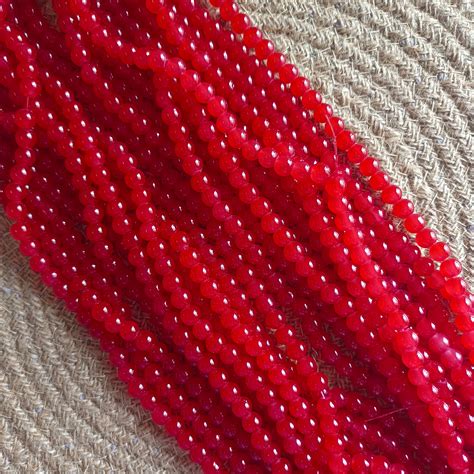 Glass beads red(No - 13) – Nylaa Crafts