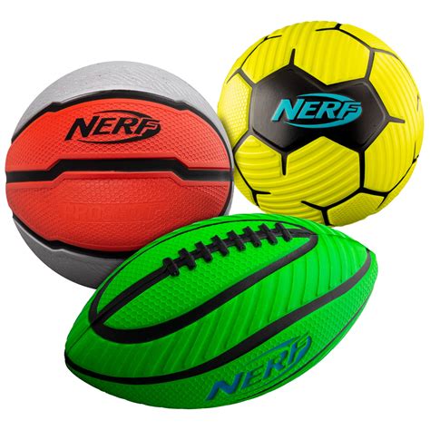 NERF Kids Mini Foam Sports Ball Set - Football, Soccer Ball ...