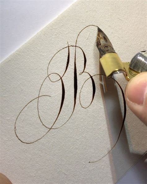 beautiful calligraphy letter B | Copperplate calligraphy, Hand ...