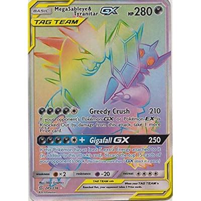 Crystalcommerce Mega Sableye & Tyranitar Tag Team GX - Secret Rare ...