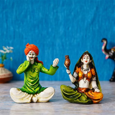 Colorful Combo of Rajasthani Craftsmen Singing and Lady Playing Musica ...