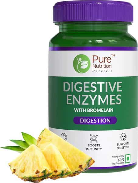 Buy PURE NUTRITION DIGESTIVE ENZYMES SUPPORTS DIGESTION AND BETTER ...
