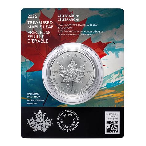 2026 Treasured Silver Maple Leaf: Celebration Privy Mark - 1-oz. 99.99% ...