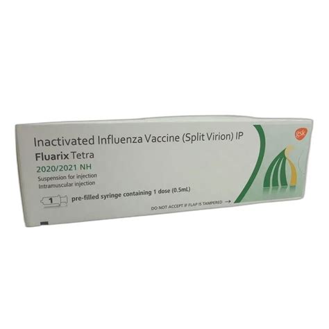 Fluarix Tetra 2020/2021 NH Vaccine 0.5 ml Price, Uses, Side Effects ...
