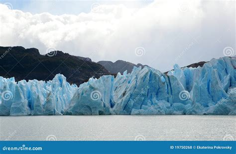 Grey glacier in Patagonia stock photo. Image of patagonia - 19750268