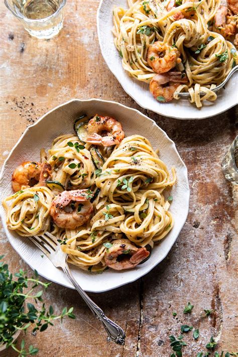 Garden Herb Shrimp Scampi Linguine. - Half Baked Harvest