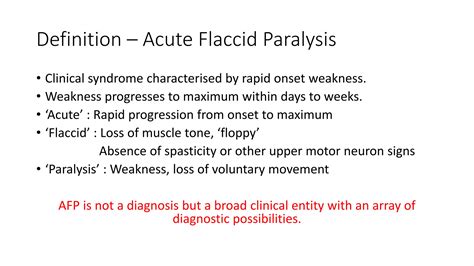 Acute Flaccid Paralysis | PPTX