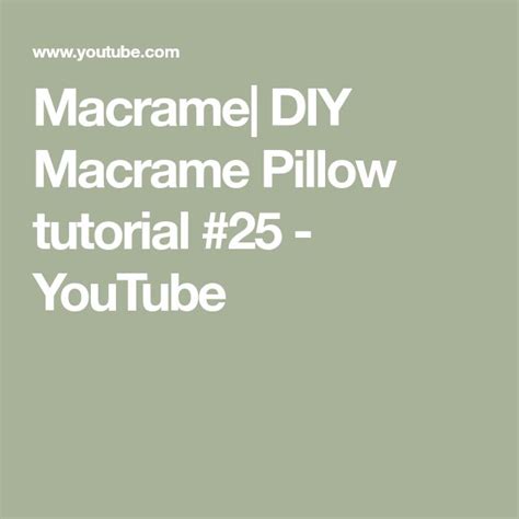 12-Inch Macrame Pillow Tutorial 的图像结果