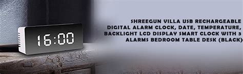 Buy SHREEGUN VILLA USB Rechargeable Digital Alarm Clock, Date ...
