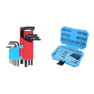 Taparia KHI-10V Steel Allen Key Set (Black Finish, Hanger Packing, Pack ...