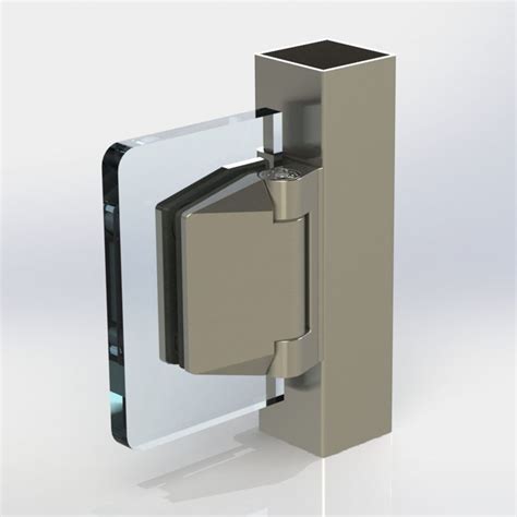 Glass door hinge - POLARIS 120 series - Clear glass - stainless steel ...