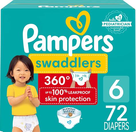 Amazon.com: Pampers Swaddlers 360 Pull-On Diapers, Size 6, 72 Count for ...