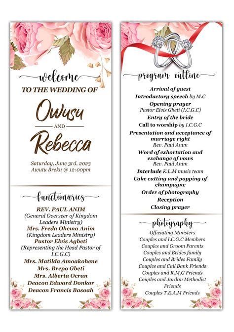 Image result for Ceremony Program Examples