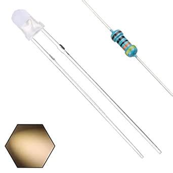 Buy EDGELEC 100pcs 3mm Warm White LED Light Emitting Diodes (White Lens ...