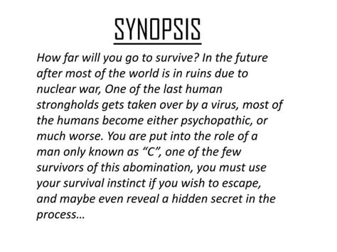 Image result for Game Synopsis Examples