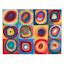 Squares with Concentric Circles Canvas Wall Art, 28x21