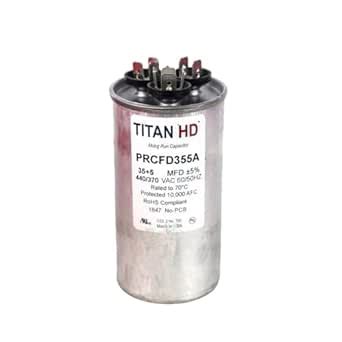 Packard PRCFD355A Motor Run Capacitor Oval / MFD: 35/5 / Volts: 440 ...