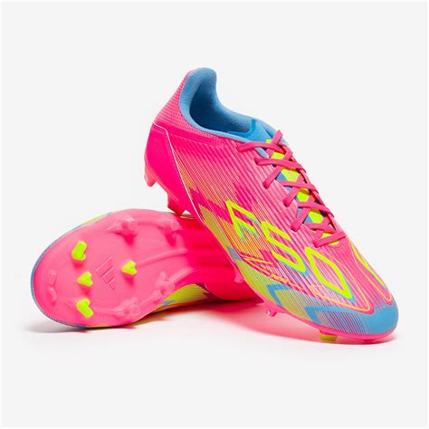 adidas F50 League Firm Ground/Mixed Ground - Lucid Pink/Lucid Lemon ...